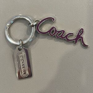 COACH Script Keychain
